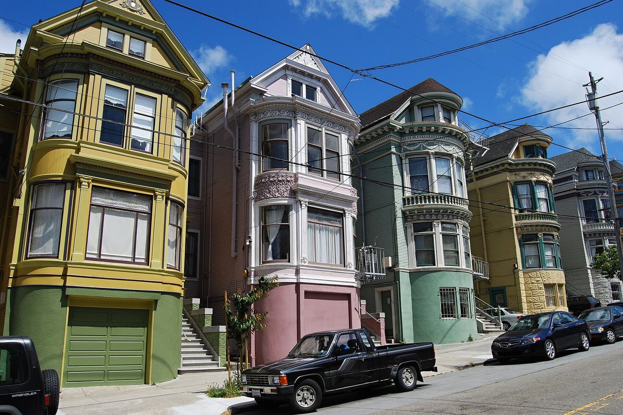 Barevné domy - San Francisco - Haight-Ashbury